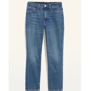 Old Navy High Rise Curvy O.G. Straight Secret-Smooth Pocket Jeans Sz 0 Blue